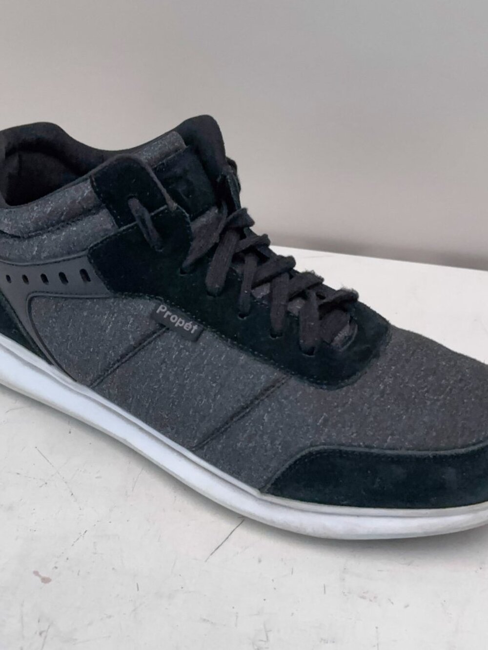 Propet Viator Hi Mid Cut Mens 15 XX Wide 5E Comfort Walking Athletic Shoes Gray